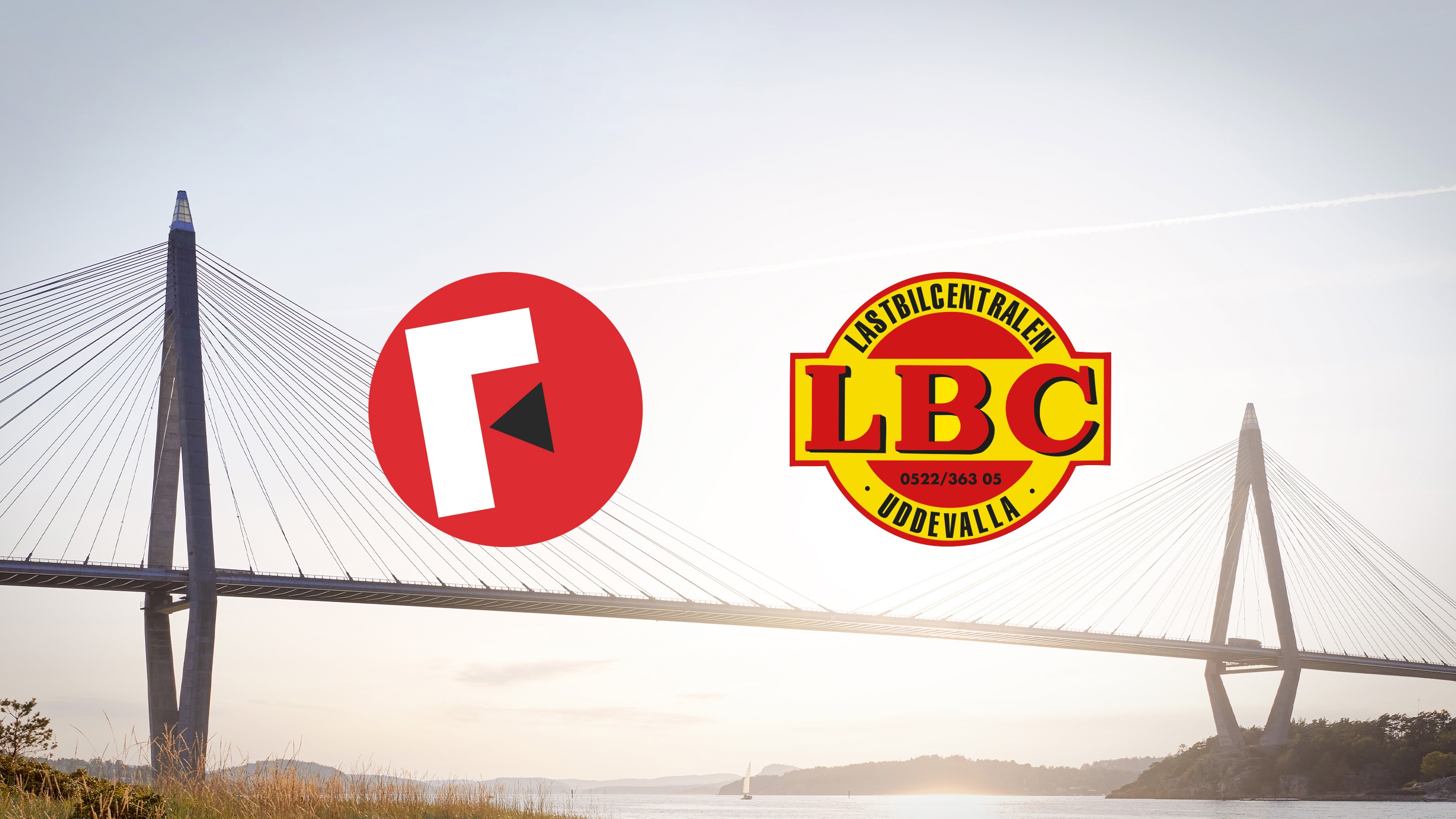 Uddevallabron och Fraktkedjans samt Uddevalla LBCs logotyper